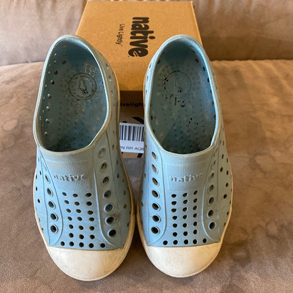 Native Shoes, Jefferson, 9C, Sky Blue/Shell White